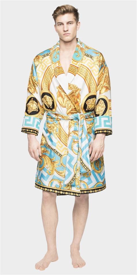 versace baby blue robe|versace bathrobe cheap.